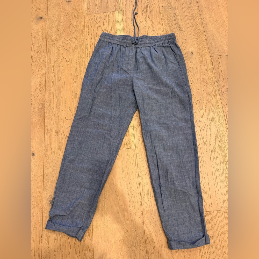 J. Crew Chambray Pull On Ankle Pants- size 4